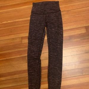size 4 printed lululemon’s worn once